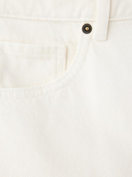 Mango Mid Rise Straight Leg Denim Trousers, White - view 2, White