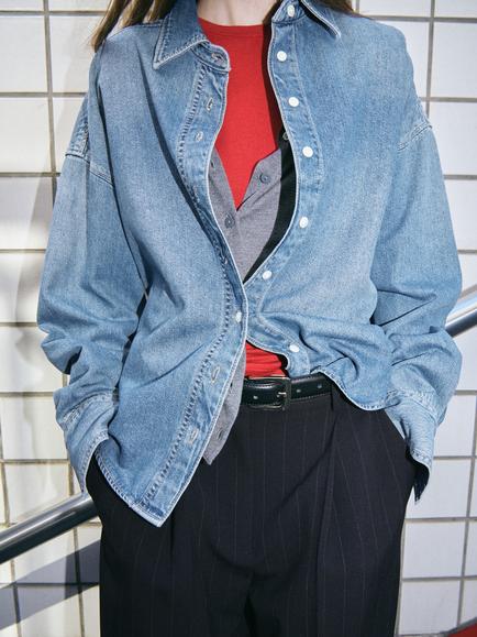 Mango Cindy Denim Shirt, Blue, Blue