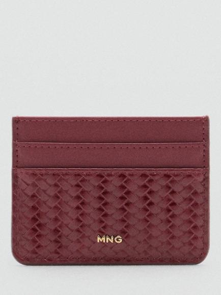 Mango Braided Cardholder, Bordeaux