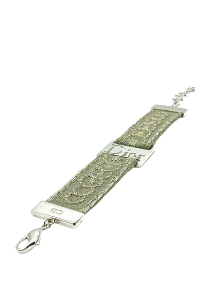 Pre-loved Vintage Christian Dior Strap Bracelet, Silver, Silver