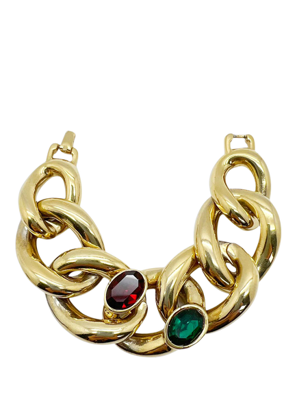 Pre-loved Vintage Givenchy Chunky Chain Bracelet, Circa 1980s, Gold, Gold