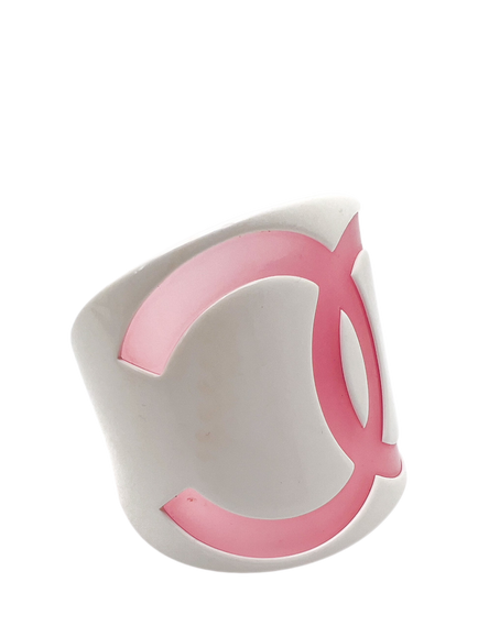 Pre-loved Vintage CHANEL Cuff, Dated 2001, Pink - view 2, Pink