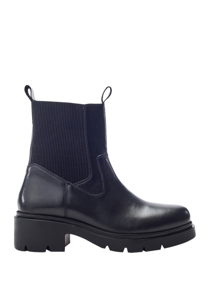 Moda in Pelle Ollia Leather Chelsea Boots, Black, Black