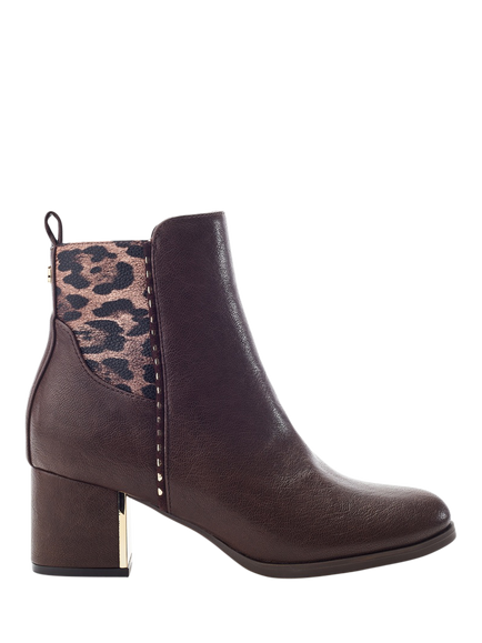 Moda in Pelle Panora Block Heel Ankle Boots, Brown, Brown
