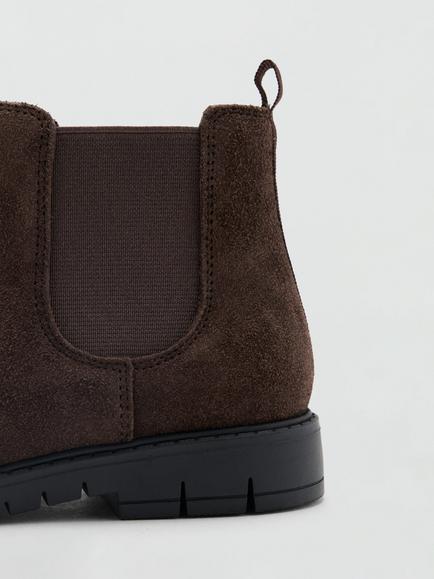 Mango Kids' Chelsea Ankle Boots, Chocolate - view 2, Chocolate