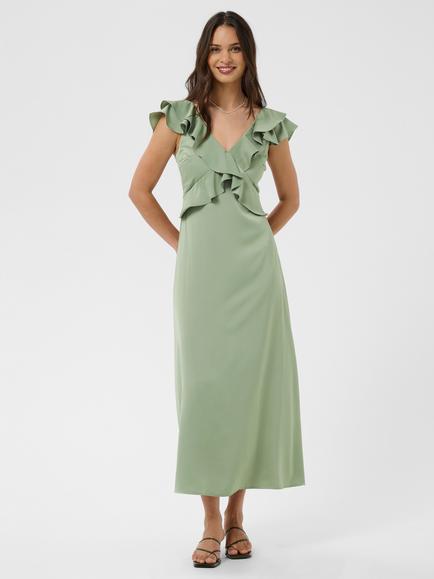 KAFFE Sadie Frill Dress, Sea Spray, Sea Spray