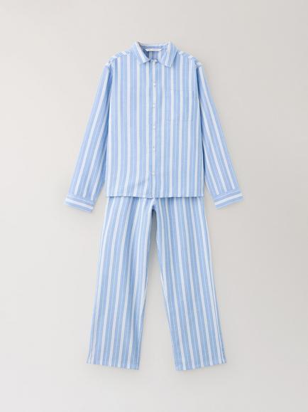 Mango Kids' Striped Pyjama Set, Blue, Blue