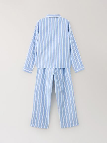 Mango Kids' Striped Pyjama Set, Blue - view 2, Blue