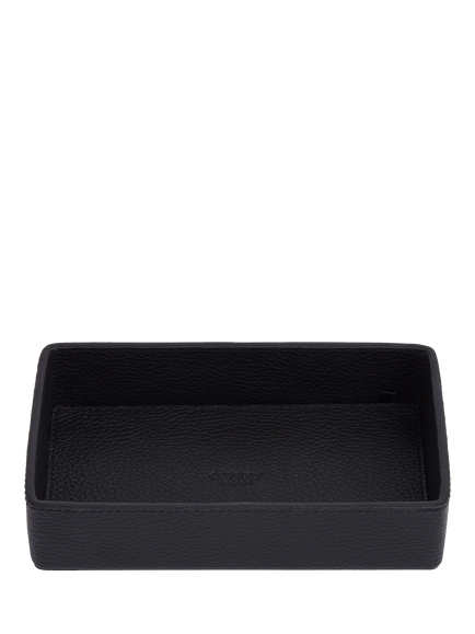 OSPREY LONDON Leather Coin & Jewellery Tray, Black