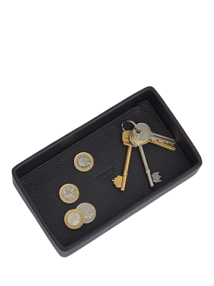 OSPREY LONDON Leather Coin & Jewellery Tray - view 2, Black