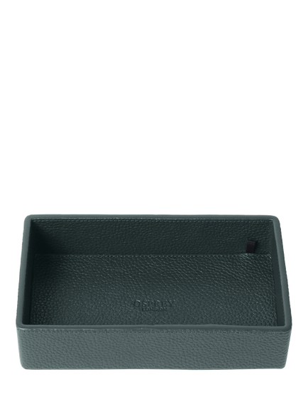 OSPREY LONDON Leather Coin & Jewellery Tray, Forest