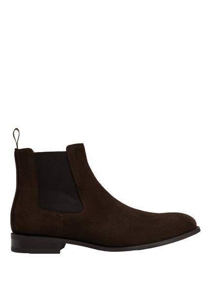 Hackett London Woking Suede Chelsea Boots, Ebony Brown, Ebony Brown