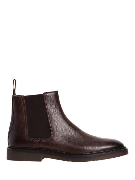 Hackett London Elsted Leather Chelsea Boots, Ebony Brown, Ebony Brown