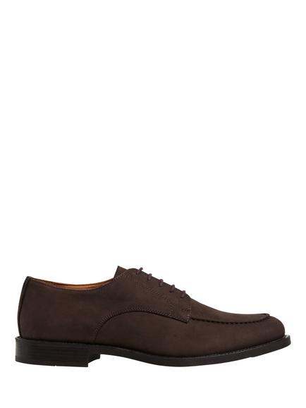 Hackett London Hampton Nubuck Derby Shoes, Chocolate Brown, Chocolate Brown