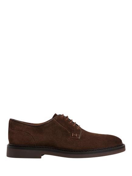 Hackett London Elsted Suede Oxford Shoes, Nut Brown, Nut Brown