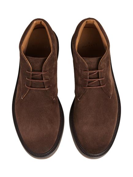 Hackett London Elsted Suede Chukka Boots, Nut Brown - view 2, Nut Brown