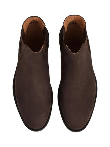 Hackett London Hampton Suede Chelsea Boots, Chocolate Brown - view 2, Chocolate Brown