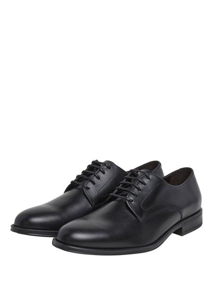 Hackett London Duke Master Leather Oxford Shoes, Black - view 2, Black