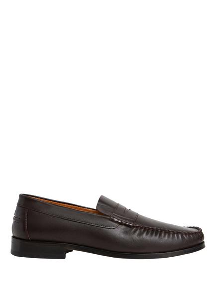 Hackett London Cobham LEather Moccasin Shoes, Ebony Brown