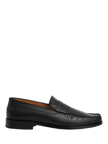 Hackett London Cobham LEather Moccasin Shoes, Black