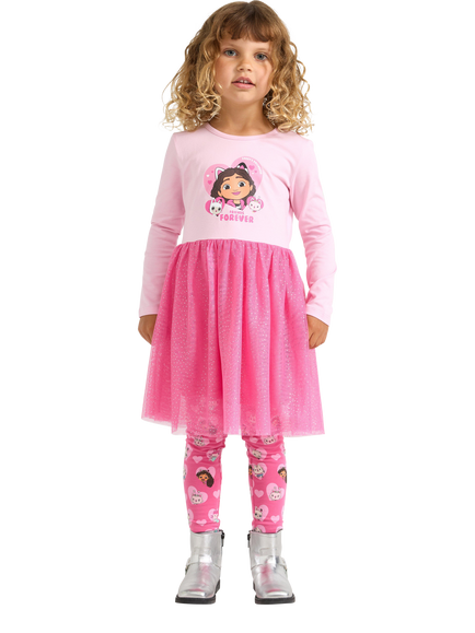 Lindex Kids' Gabby's Dollhouse Dress, Light Pink, Light Pink