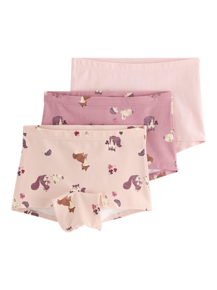 Lindex Kids' Boxer Briefs, Pack of 3, Light Dusty Pink, Light Dusty Pink