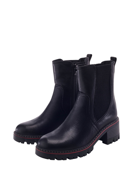 Moda in Pelle Odima Block Heel Chelsea Boots - view 2, Black