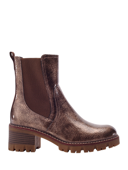 Moda in Pelle Odima Block Heel Chelsea Boots, Bronze, Bronze