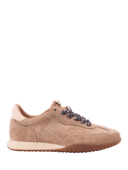 Moda in Pelle Aveline Lace Up Trainers, Taupe, Taupe