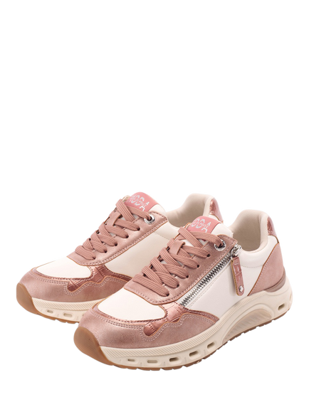 Moda in Pelle Cloudie Porvair Trainers, Pink/White - view 2, Pink/White
