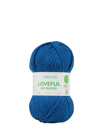 Sirdar Loveful Bio Blend Knitting Yarn, 100g, Vibrant Navy