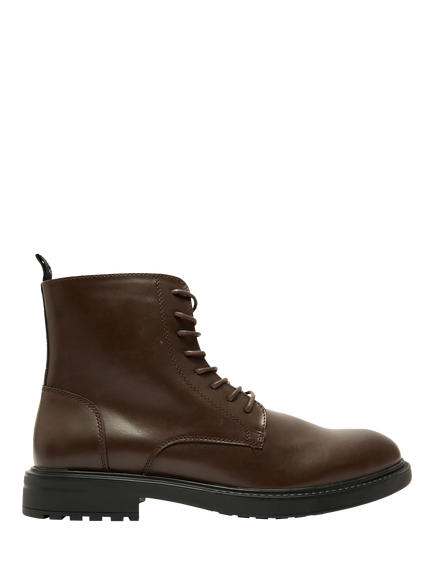 V.GAN Enoki Lace-Up Ankle Boots, Brown, Brown