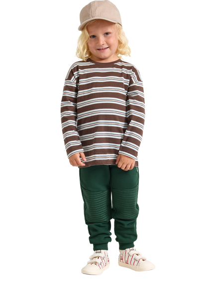 Lindex Kids' Joggers, Green, Dark Dusty Green