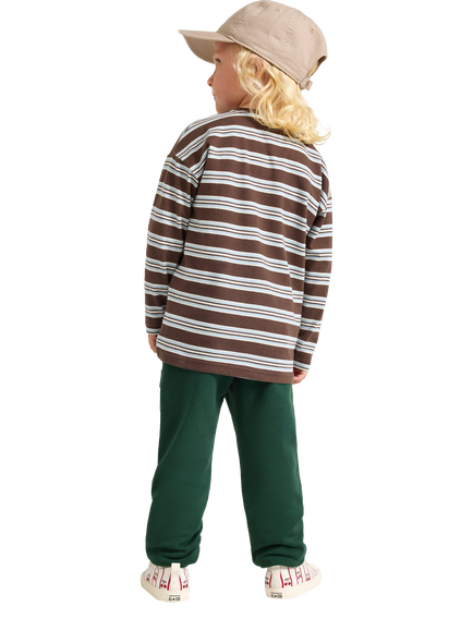 Lindex Kids' Joggers, Green - view 2, Dark Dusty Green
