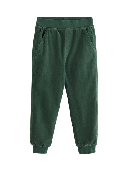Lindex Kids' Corduroy Trousers, Dark Dusty Green