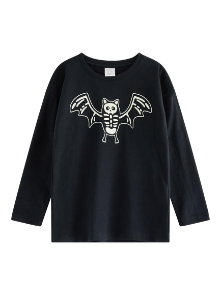 Lindex Kids' Bat Top, Black, Off Black