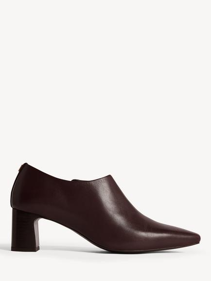 Hobbs Leona Leather Block Heel Shoe Boots, Purple, Purple