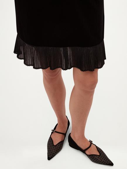 Hobbs Stella Suede Embellished Mary Janes, Black - view 2, Black