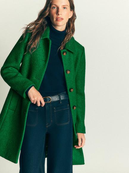 Boden Aylesford Wool and Polyester Blend Coat, Fresh Green, Fresh Green