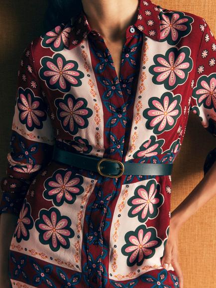 Boden Joanna Midi Shirt Dress containing LENZING™ ECOVERO™ Viscose - view 2, Multi