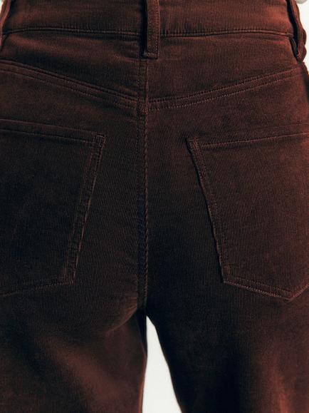 Boden Cord Column Jeans, Bitter Chocolate - view 2, Bitter Chocolate