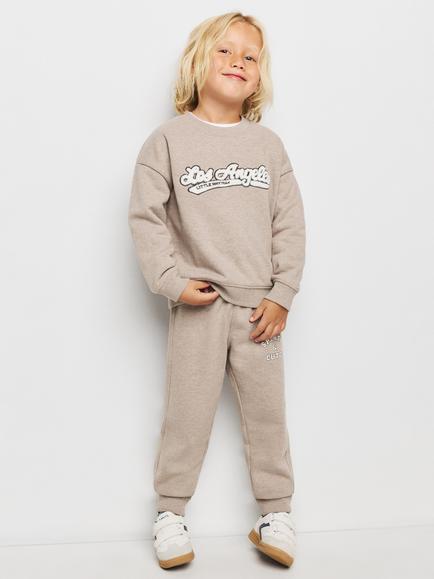 Mango Kids' Sudadera Relaxed Crew Neck Los Angeles Sweatshirt, Sand - view 2, Sand