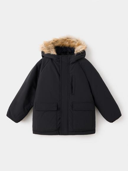 Mango Baby Padded Parka Jacket, Black, Black