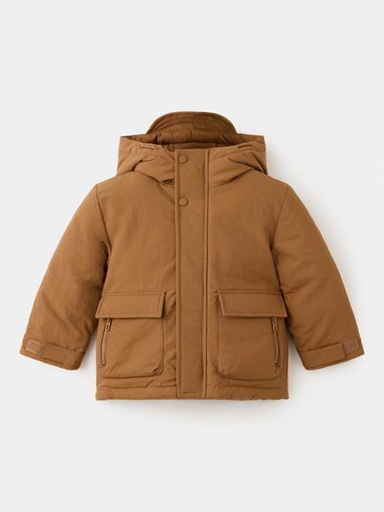 Mango Hooded Parka Jacket, Rust, Rust