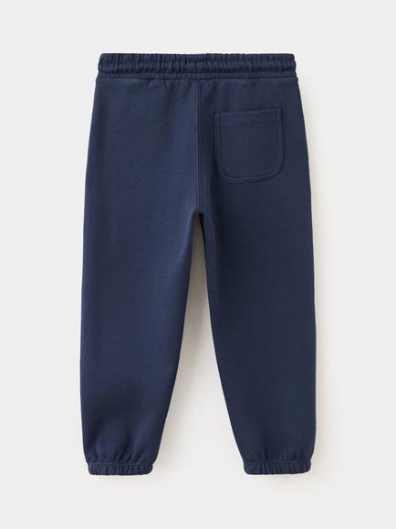 Mango Cotton Tapered Leg Joggers, Navy - view 2, Navy