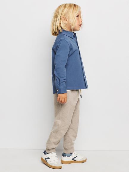 Mango Kids' Print Detail Mid Rise Joggers, Sand - view 2, Sand
