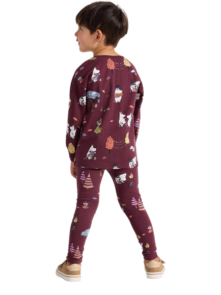 Lindex Kids' Moomin Leggings, Dark Lilac - view 2, Dark Lilac