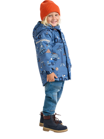 Lindex Kids' Waterproof Construction Jacket, Light Blue - view 2, Light Dusty Blue