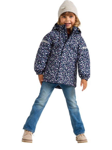 Lindex Kids' Waterproof Ditsy Floral Jacket, Light Lilac, Light Lilac