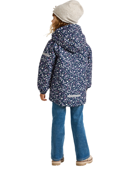 Lindex Kids' Waterproof Ditsy Floral Jacket, Light Lilac - view 2, Light Lilac